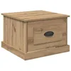 Image de Table basse moderne - vidaXL - Chêne artisanal - Bois dingénierie - 50x50x35 cm - Avec tiroir - Poids maximal 75 kg