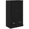 Image de Armoire haute en bois dingénierie - vidaXL - Chêne Noir - 60x35.5x103.5 cm - Tiroirs solides - 2 portes