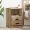 Image de Cabinet De Chevet Avec Tiroir Chêne Artisanal 36 X 43 X 60 Cm Vidaxl