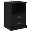 Image de Vidaxl cabinet de chevet chêne noir 36 x 43 x 60 cm bois d'ingénierie