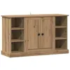 Image de Buffet rustique en bois dingénierie - vidaXL - Chêne artisanal - 100x355x60 cm - 2 portes - Multi-étagères
