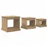 Image de Vidaxl table basse 3 pcs chêne artisanal bois d'ingénierie