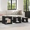 Image de Table Basse 3 Pc Chêne Noir 48 X 45 X 45 Cm Bois D'ingénierie Vidaxl