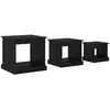 Image de Vidaxl table basse 3 pc chêne noir 48 x 45 x 45 cm bois d'ingénierie