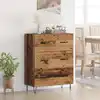 Image de Buffet Bois Ancien 69,5 X 34 X 90 Cm Bois D'ingénierie Et Fer Vidaxl