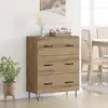 Image de Buffet Avec Tiroir Chêne Artisanal 69,5 X 34 X 90 Cm Vidaxl