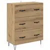 Image de Vidaxl buffet avec tiroir ch  ne artisanal 69,5 x 34 x 90 cm
