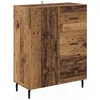 Image de Buffet en bois dingénierie - vidaXL - Bois Ancien - 695 x 34 x 90 cm - Tiroir intégré - Porte à charnières
