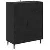 Image de Vidaxl buffet ch  ne noir 69,5 x 34 x 90 cm bois d'ing ©nierie et fer