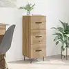 Image de Buffet Chêne Artisanal 34 X 34,5 X 90 Cm Bois D'ingénierie Vidaxl