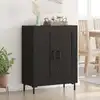 Image de Buffet Chêne Noir 69,5 X 34 X 90 Cm Bois D'ingénierie Et Fer Vidaxl