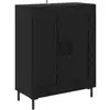 Image de Vidaxl buffet chêne noir 69,5 x 34 x 90 cm bois d'ingénierie et fer