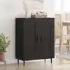 Image de Buffet Chêne Noir 69,5 X 34 X 90 Cm Bois D'ingénierie Et Fer Vidaxl