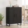 Image de Buffet Chêne Noir 69,5 X 34 X 90 Cm Bois D'ingénierie Et Fer Vidaxl