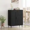 Image de Buffet Chêne Noir 69,5 X 34 X 90 Cm Bois D'ingénierie Et Fer Vidaxl