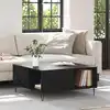 Image de Table Basse Chêne Noir 80 X 80 X 36,5 Cm Bois D'ingénierie Vidaxl