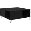 Image de Table basse moderne - vidaXL - Chêne noir - 80x80x365 cm - Bois dingénierie - 1 étagère - Poids maximal 75 kg