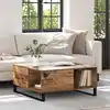 Image de Table Basse Bois Ancien 80 X 80 X 36,5 Cm Bois D'ingénierie Vidaxl