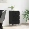 Image de Buffet Avec Tiroir Chêne Noir 35 X 40 X 70 Cm Bois D'ingénierie Vidaxl
