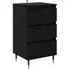 Image de Vidaxl buffet avec tiroir chêne noir 35 x 40 x 70 cm bois d'ingénierie