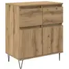 Image de Vidaxl buffet chêne artisanal 60 x 35 x 70 cm bois d'ingénierie et fer