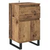 Image de Buffet en bois dingénierie - vidaXL - 35x40x70 cm - Bois ancien - Avec tiroir - 1 porte affleurante - Assemblage requis