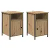 Image de Vidaxl cabinet de chevet 2 pcs chêne artisanal 40 x 42 x 60 cm