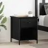 Image de Cabinet De Chevet Avec Tiroir 2 Pcs Chêne Noir 40 X 42 X 50 Cm Vidaxl