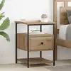 Image de Cabinet De Chevet Avec Tiroir Chêne Artisanal 40 X 42 X 56 Cm Vidaxl