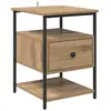 Image de Vidaxl cabinet de chevet avec tiroir chêne artisanal 40 x 42 x 56 cm