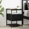 Image de Cabinet De Chevet Chêne Noir 40 X 42 X 56 Cm Bois D'ingénierie Vidaxl