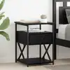 Image de Cabinet De Chevet Avec Tiroir 2 Pcs Chêne Noir 40 X 42 X 55 Cm Vidaxl