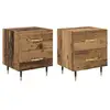 Image de Vidaxl cabinet de chevet 2 pcs bois ancien 40 x 35 x 47,5 cm