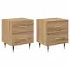 Image de Vidaxl cabinet de chevet 2 pcs chêne artisanal 40 x 35 x 47,5 cm