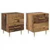Image de Vidaxl cabinet de chevet 2 pcs bois ancien 40 x 35 x 47,5 cm