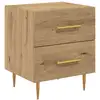 Image de Vidaxl cabinet de chevet avec tiroir chêne artisanal 40 x 35 x 47,5 cm