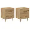 Image de Vidaxl cabinet de chevet 2 pcs chêne artisanal 40 x 35 x 47,5 cm