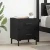 Image de Cabinet De Chevet Avec Tiroir Chêne Noir 40 X 35 X 47,5 Cm Vidaxl