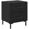 Image de Vidaxl cabinet de chevet avec tiroir chêne noir 40 x 35 x 47,5 cm