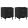 Image de Vidaxl cabinet de chevet 2 pcs chêne noir 40 x 35 x 47,5 cm