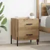 Image de Cabinet De Chevet Avec Tiroir Chêne Artisanal 40 X 35 X 47,5 Cm Vidaxl