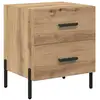 Image de Vidaxl cabinet de chevet avec tiroir chêne artisanal 40 x 35 x 47,5 cm