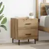 Image de Cabinet De Chevet Avec Tiroir Chêne Artisanal 40 X 35 X 47,5 Cm Vidaxl