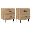 Image de Vidaxl cabinet de chevet 2 pcs chêne artisanal 40 x 35 x 47,5 cm
