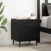 Image de Cabinet De Chevet Avec Tiroir Chêne Noir 40 X 35 X 47,5 Cm Vidaxl