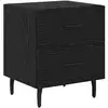 Image de Vidaxl cabinet de chevet avec tiroir chêne noir 40 x 35 x 47,5 cm