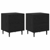 Image de Vidaxl cabinet de chevet 2 pcs chêne noir 40 x 35 x 47,5 cm