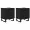 Image de Vidaxl cabinet de chevet 2 pcs chêne noir 40 x 35 x 47,5 cm