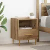 Image de vidaXL Table de chevet avec tiroir 2 pcs Marron 40 x 35 x 475 cm 882078