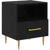 Image de Vidaxl table de chevet noir 40 x 35 x 47,5 cm bois d'ingénierie